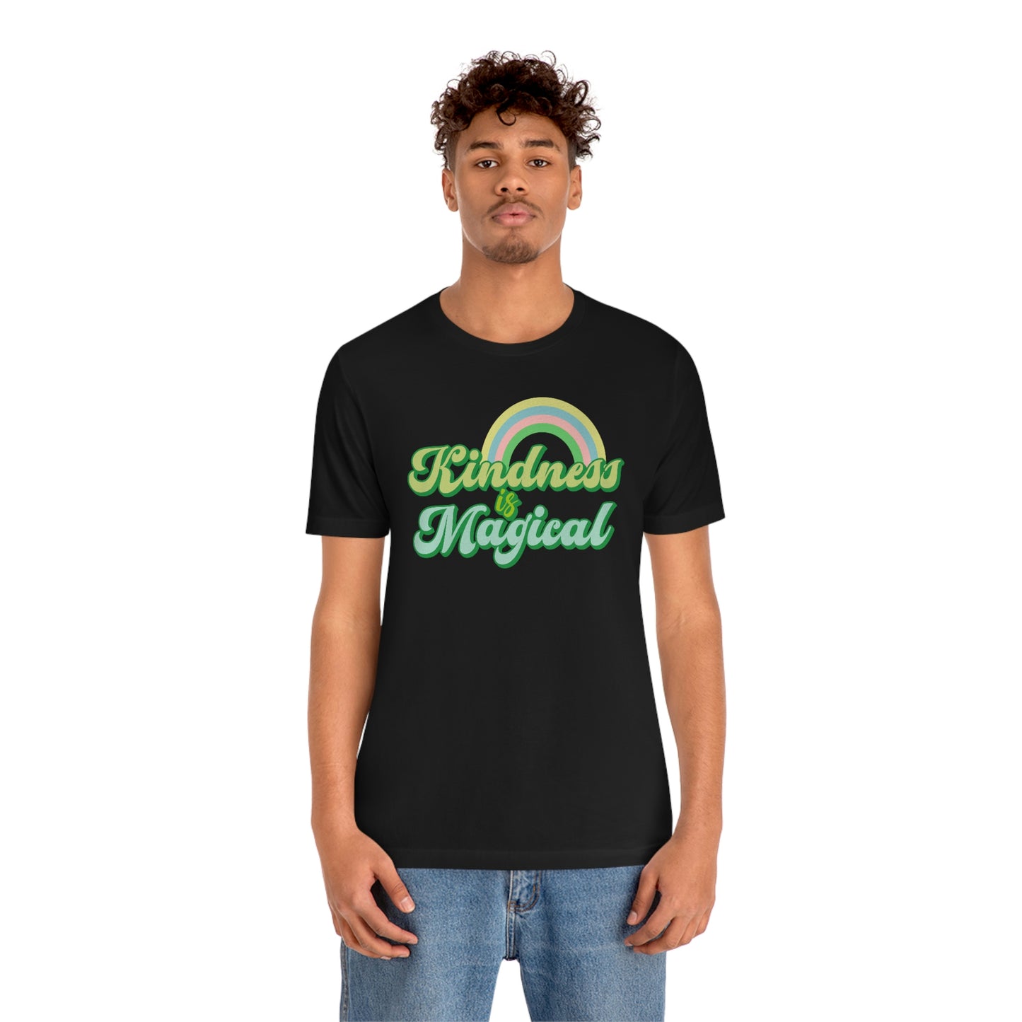 St. Patrick's Day "Kindness is Magical" - Front Side Only Unisex Jersey Short Sleeve Tee