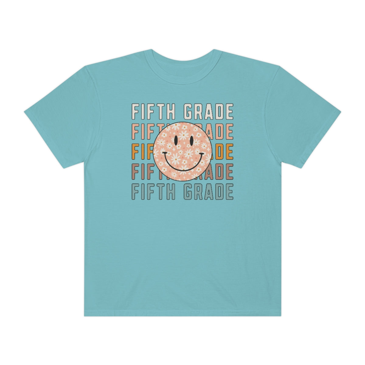 5th Grade Smiley Face Warm Colors Unisex Garment-Dyed PREMIUM T-shirt