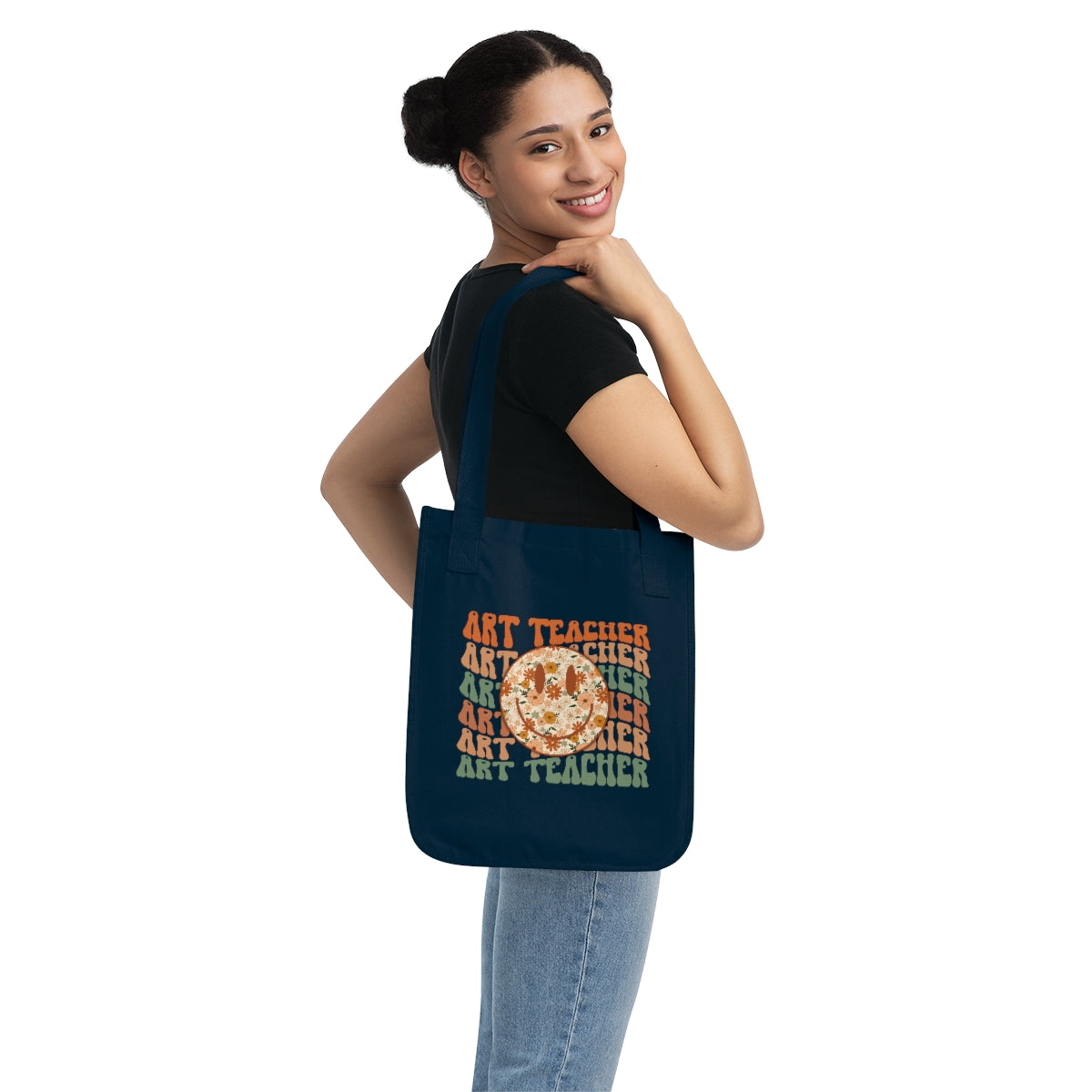 Art Teacher Multi-Colored Organic Canvas Tote Bag