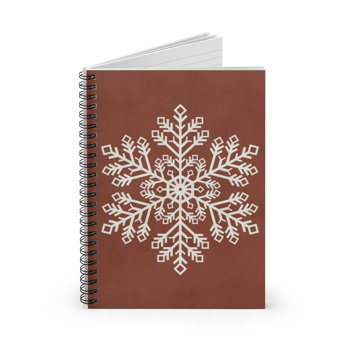 Rustic Snowflake Spiral Notebook - Ruled Line