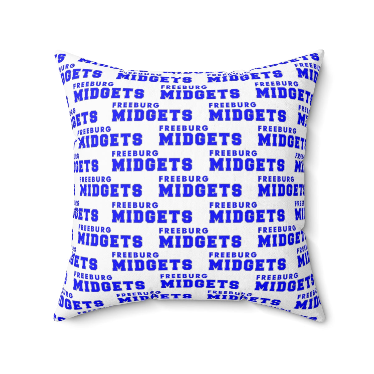 White Freeburg Midgets Spun Polyester Square Pillow