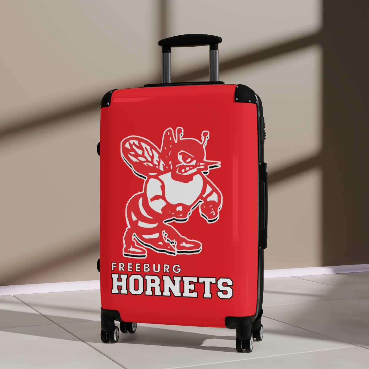 Freeburg Hornet Suitcases - Red Front/ Black Back