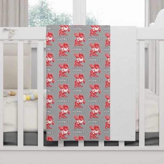 Gray Freeburg Hornets Soft Fleece Baby Blanket