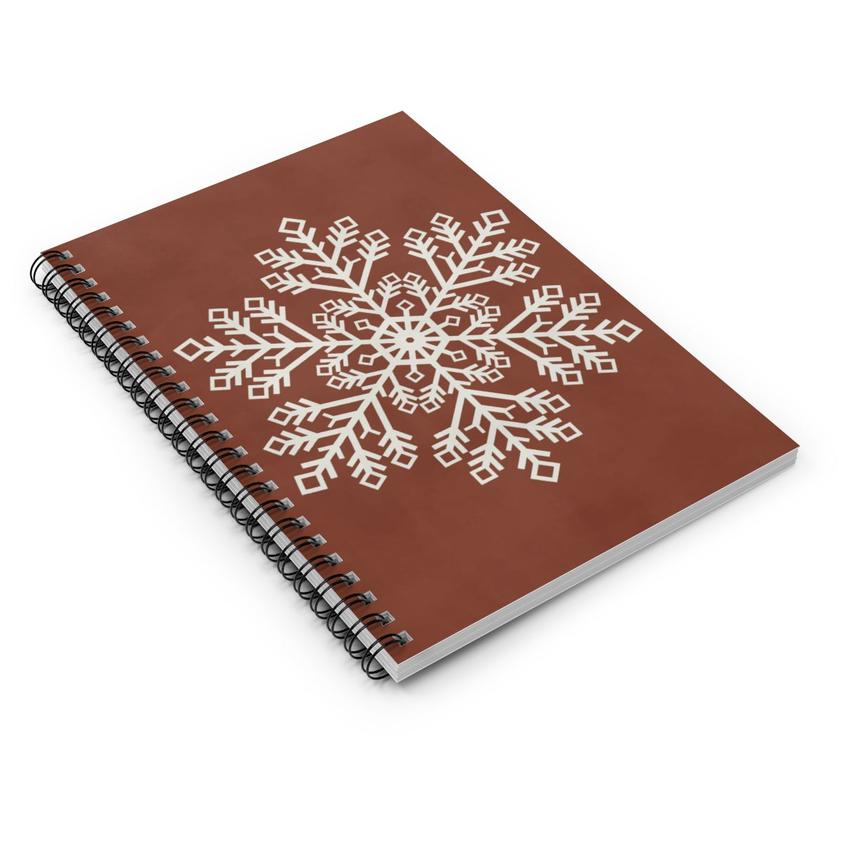 Rustic Snowflake Spiral Notebook - Ruled Line