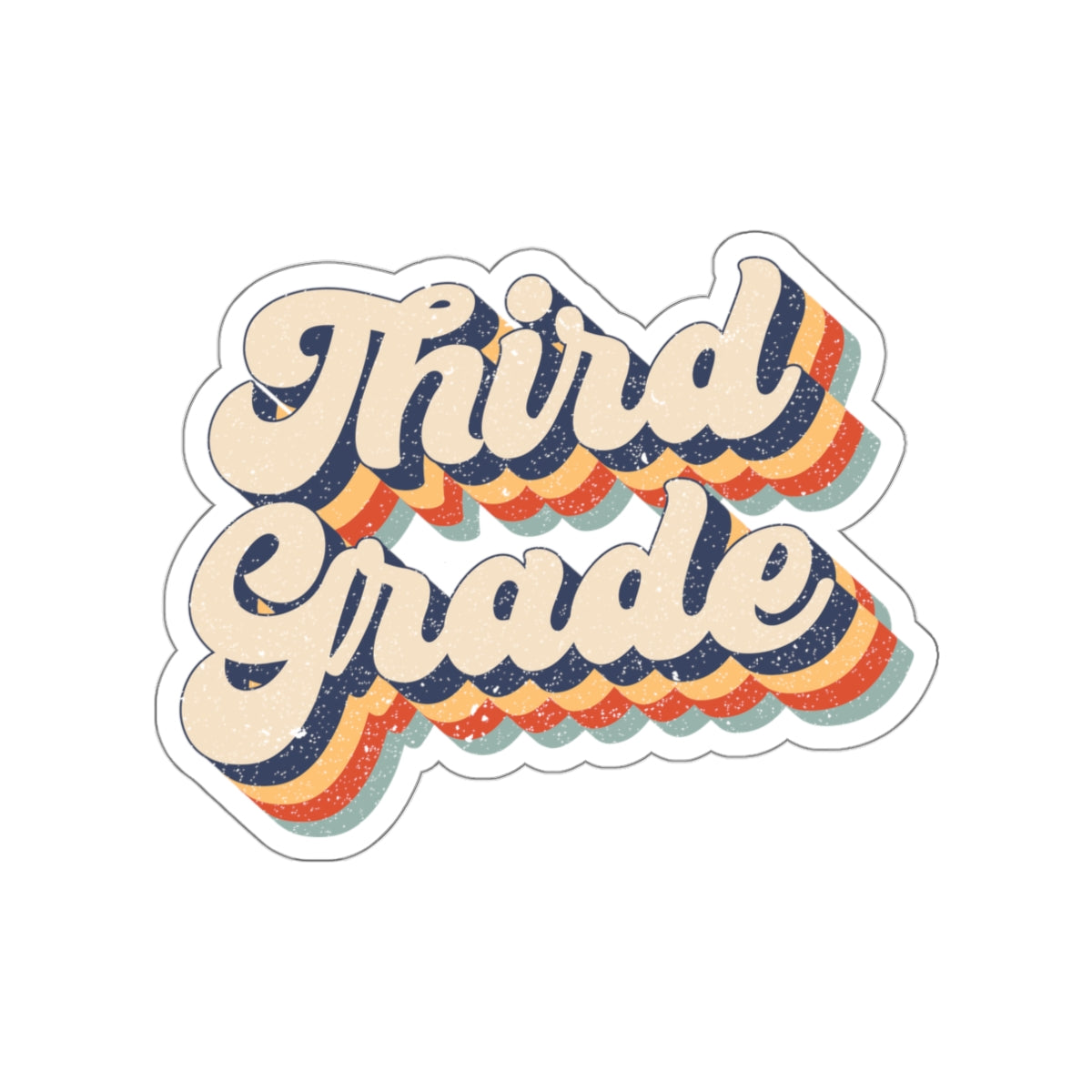 3rd Grade Teacher Die-Cut Stickers