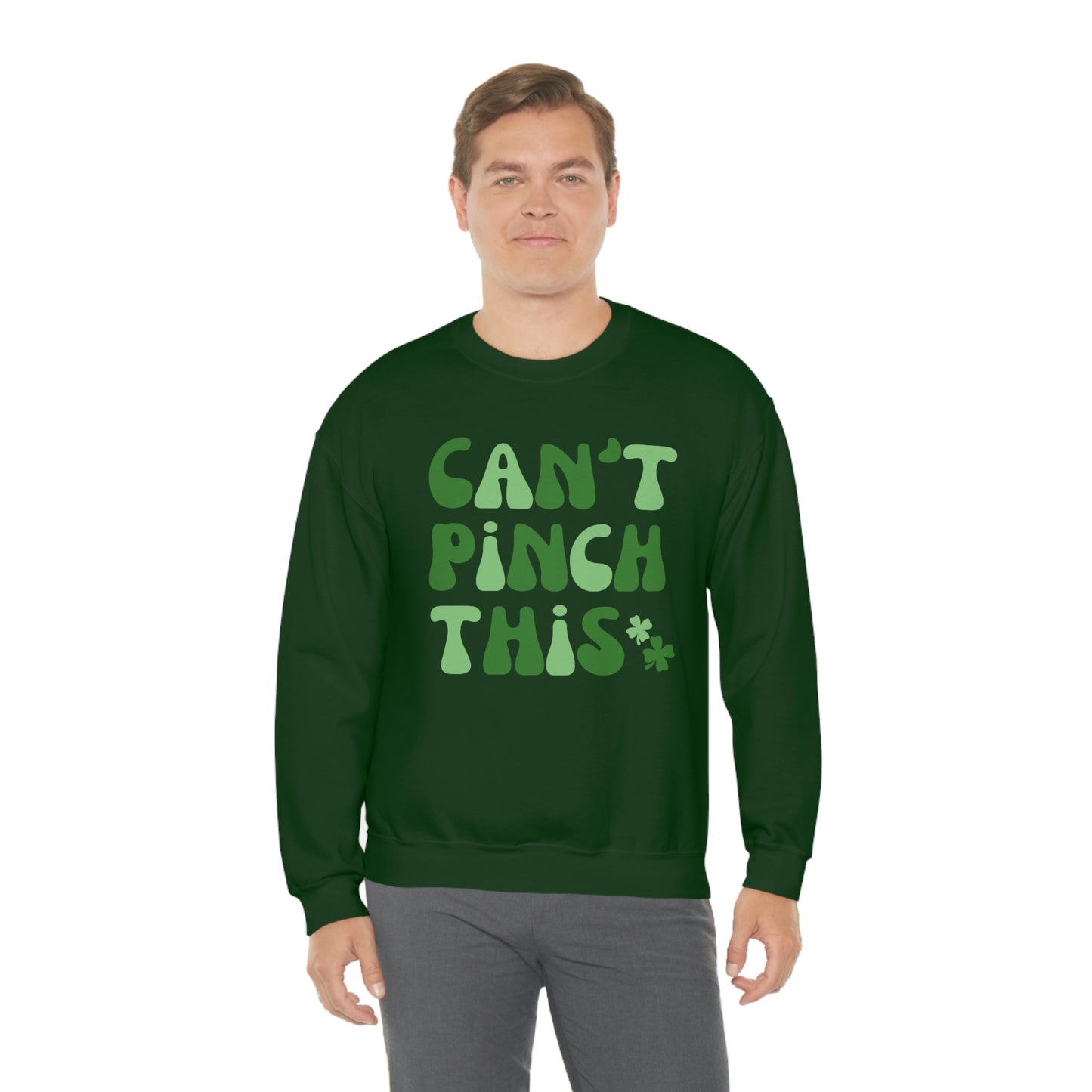 St. Patrick's Day "Can't Pinch This"  Design Unisex Heavy Blend Crewneck Sweatshirt