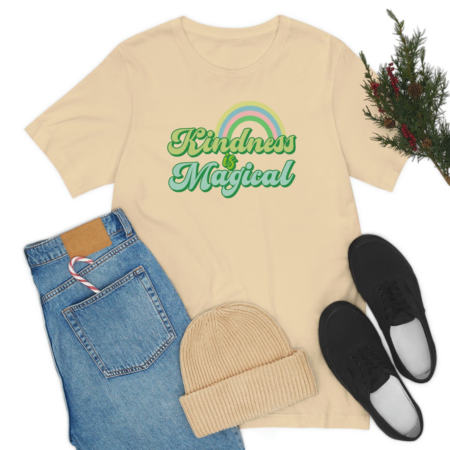 St. Patrick's Day "Kindness is Magical" - Front Side Only Unisex Jersey Short Sleeve Tee