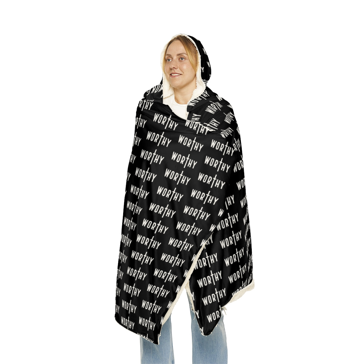 Black Worthy Snuggle Blanket