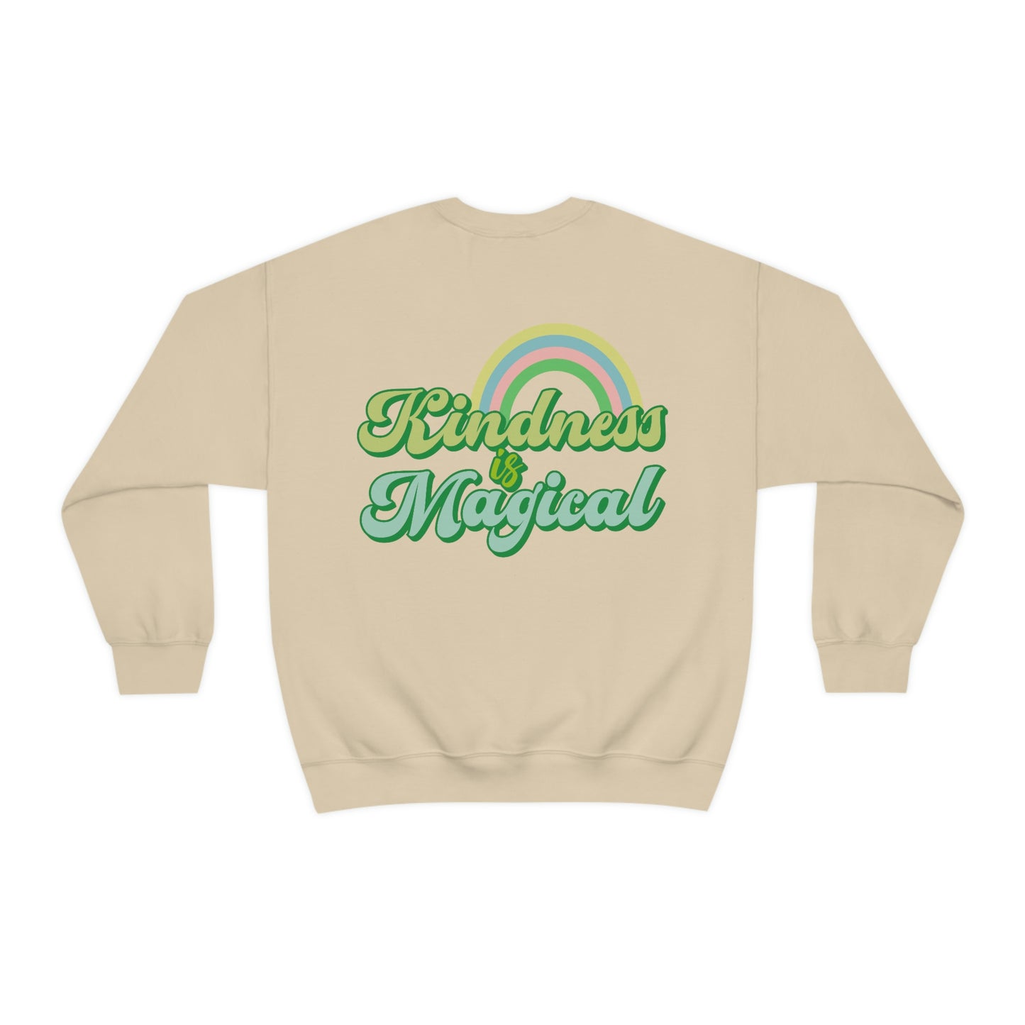 St. Patrick's Day "Kindness is Magical" Front and Back Design Unisex Heavy Blend Crewneck Sweatshirt