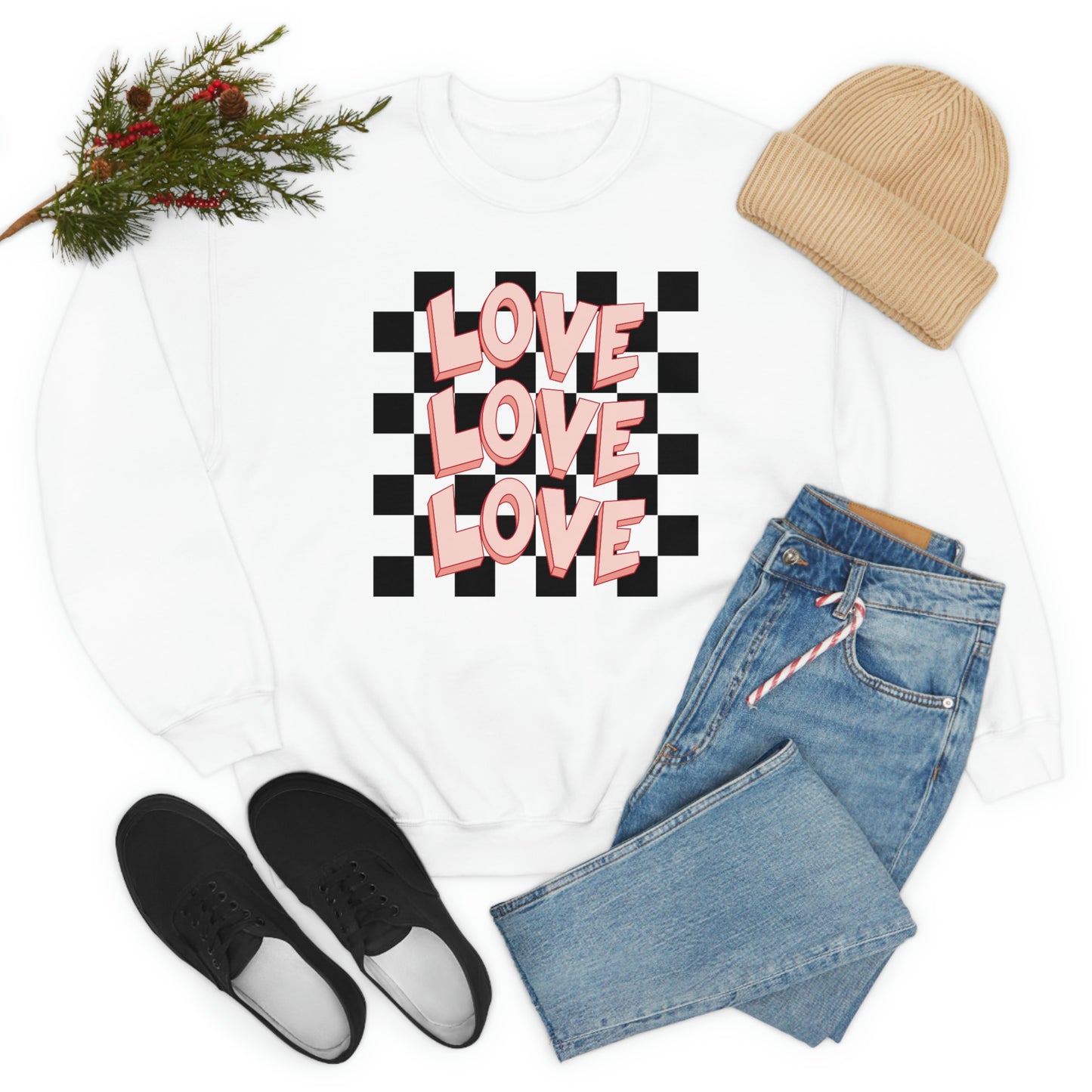 "Love Love Love" Unisex Heavy Blend™ Crewneck Sweatshirt