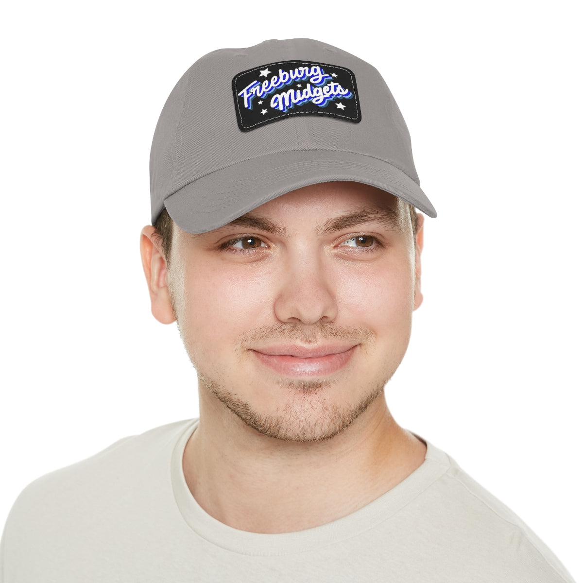 Freeburg Midget Cursive Dad Hat with Leather Patch