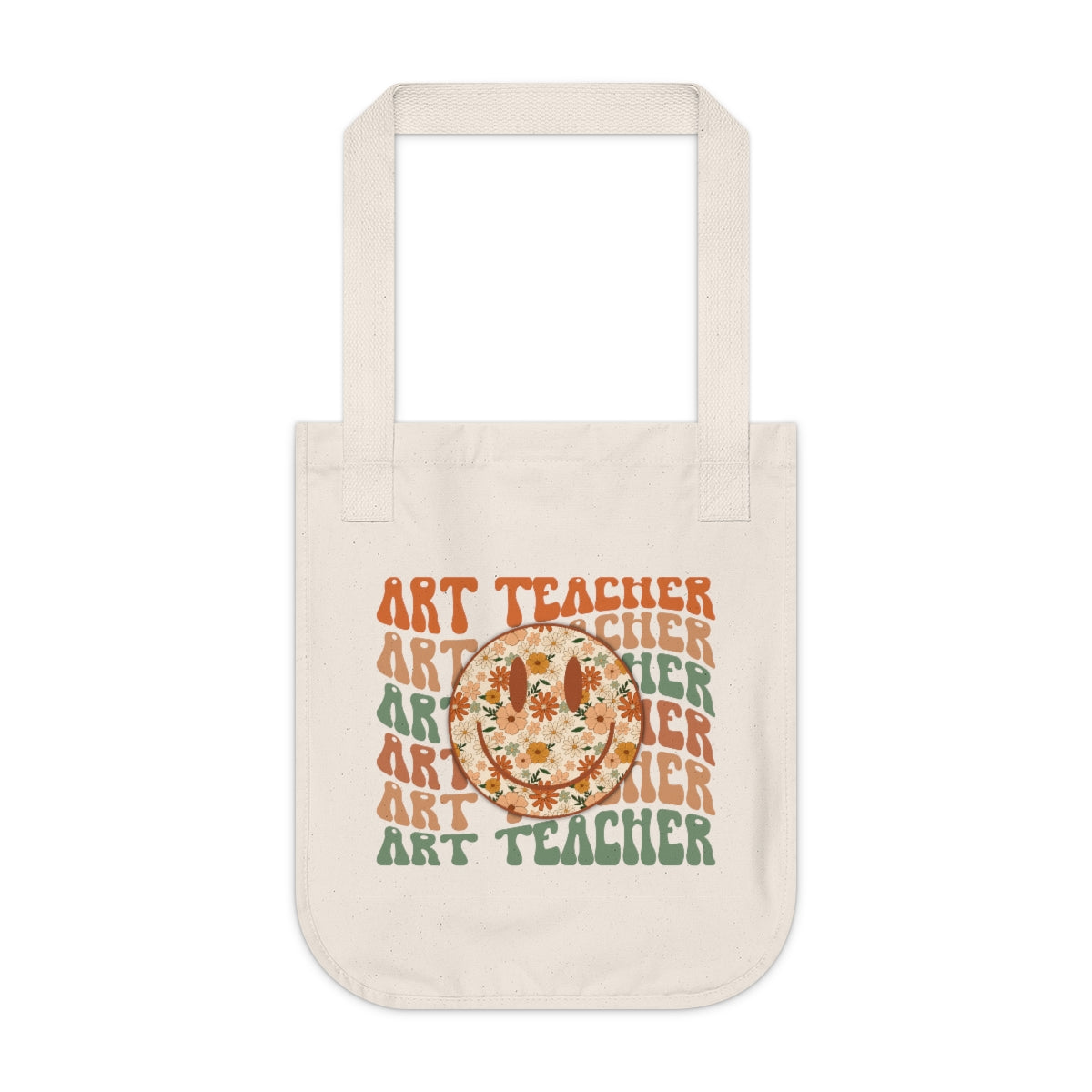 Art Teacher Multi-Colored Organic Canvas Tote Bag