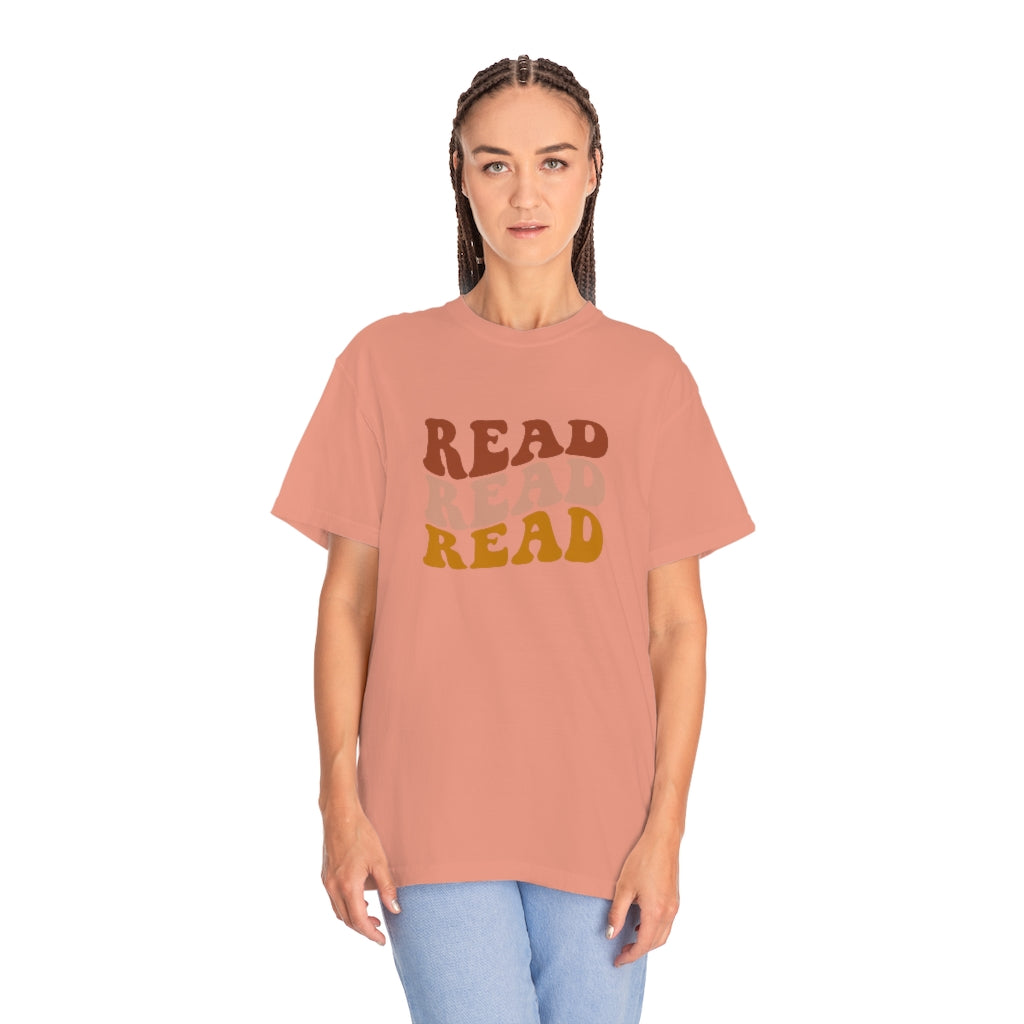 Read Read Read Warm Colors Unisex Garment-Dyed PREMIUM T-shirt