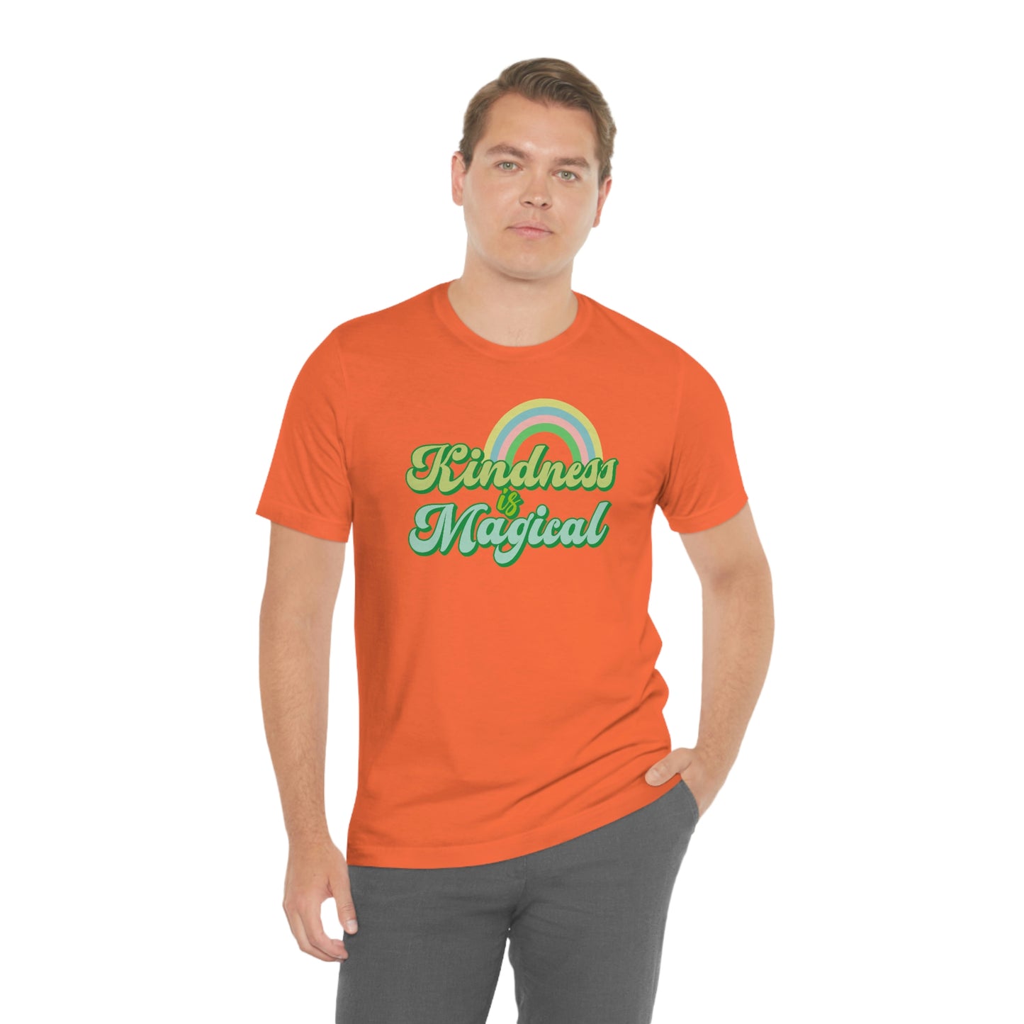 St. Patrick's Day "Kindness is Magical" - Front Side Only Unisex Jersey Short Sleeve Tee