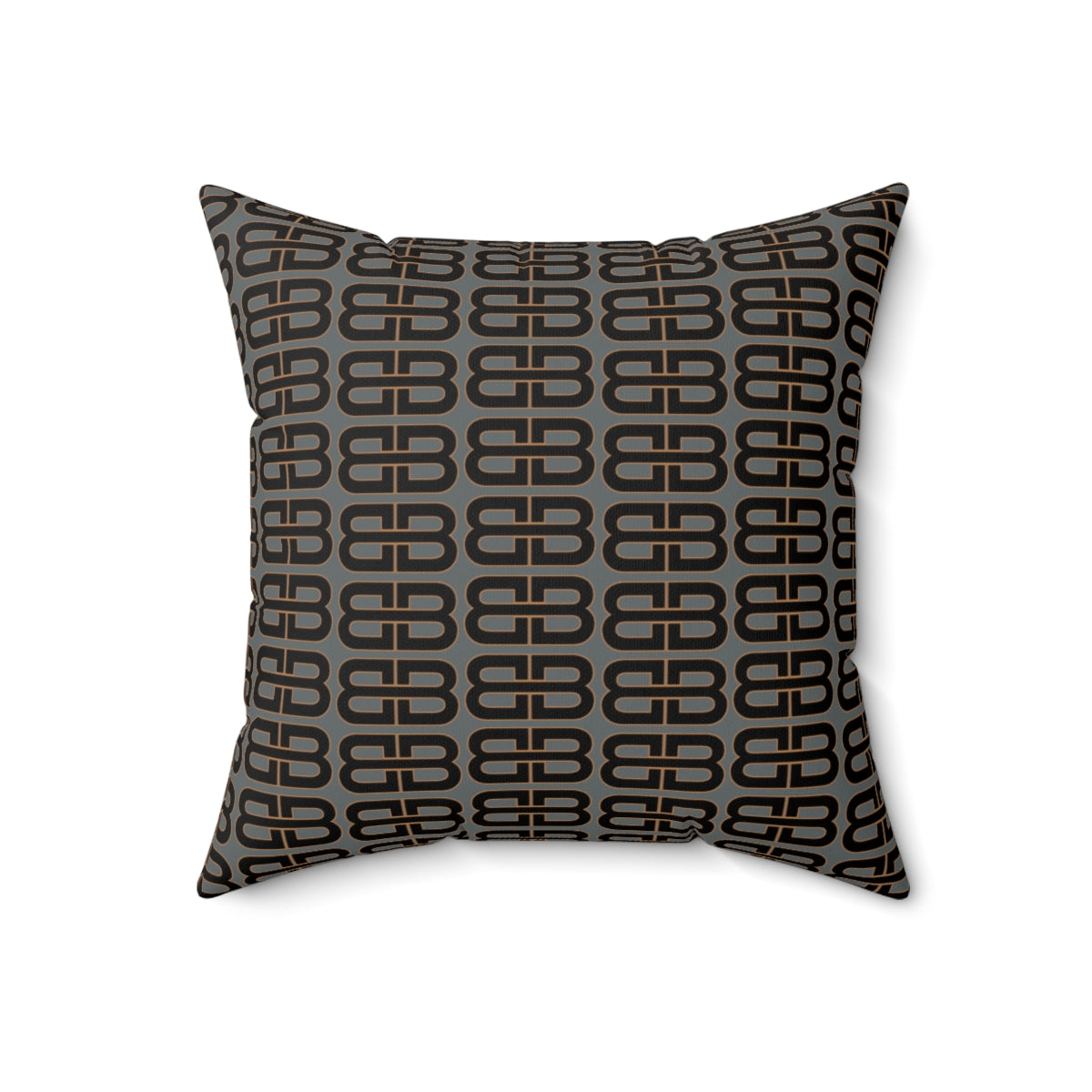 Dark Gray Bhava Brand Pattern Square Pillow