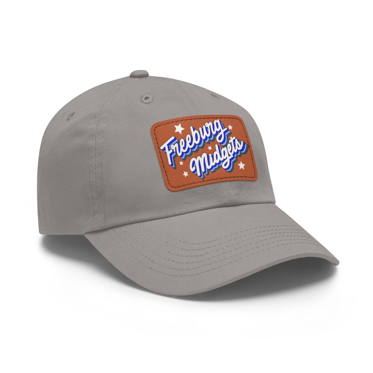 Freeburg Midget Cursive Dad Hat with Leather Patch