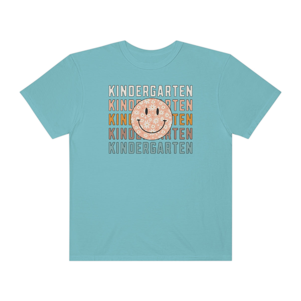 Kindergarten Smiley Face Warm Colors Unisex Garment-Dyed PREMIUM T-shirt