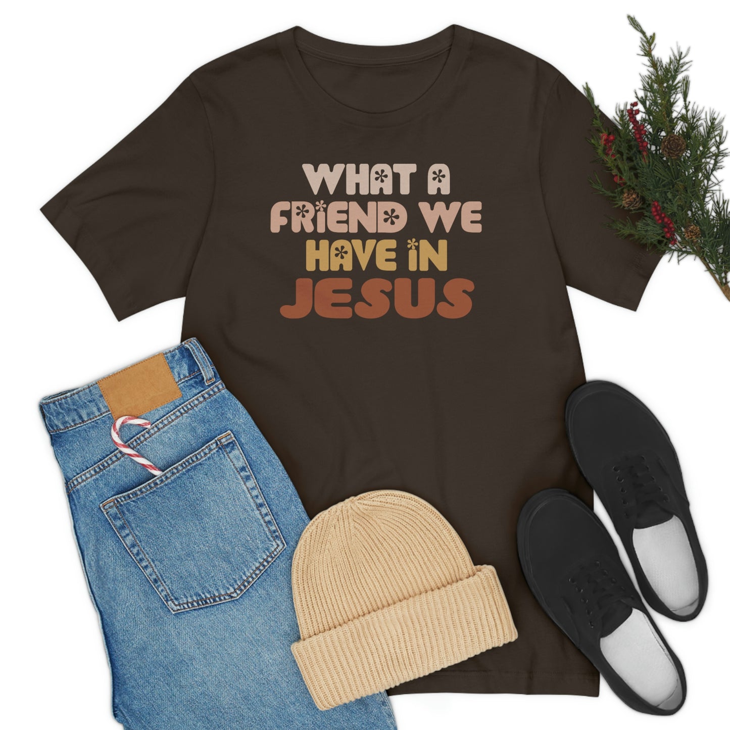 "What a friend we have in Jesus"  Unisex Jersey Short Sleeve Tee