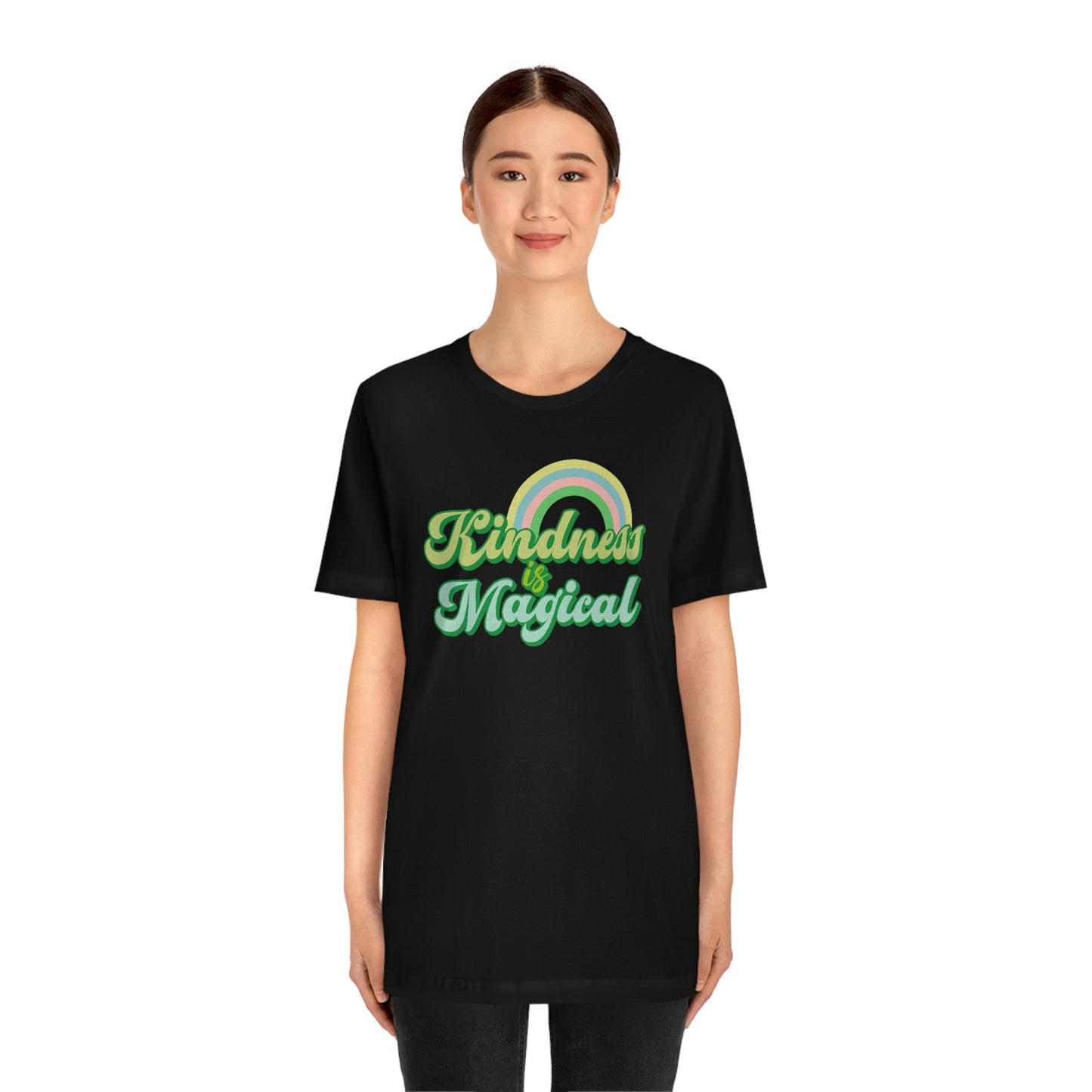 St. Patrick's Day "Kindness is Magical" - Front Side Only Unisex Jersey Short Sleeve Tee