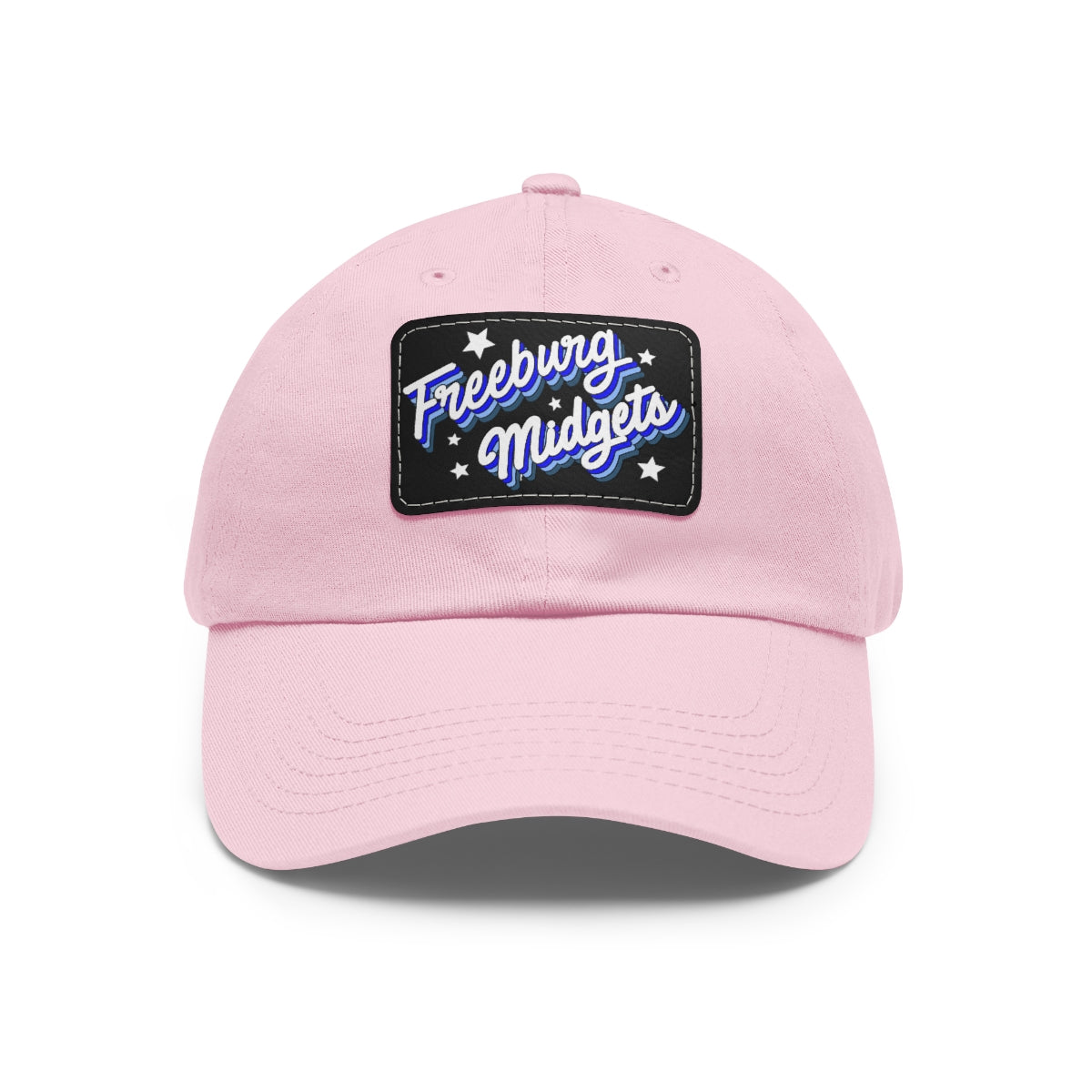 Freeburg Midget Cursive Dad Hat with Leather Patch