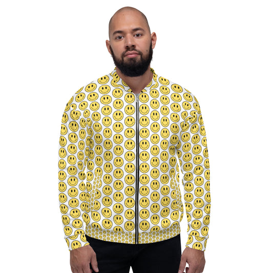 Smiley Face Unisex Bomber Jacket