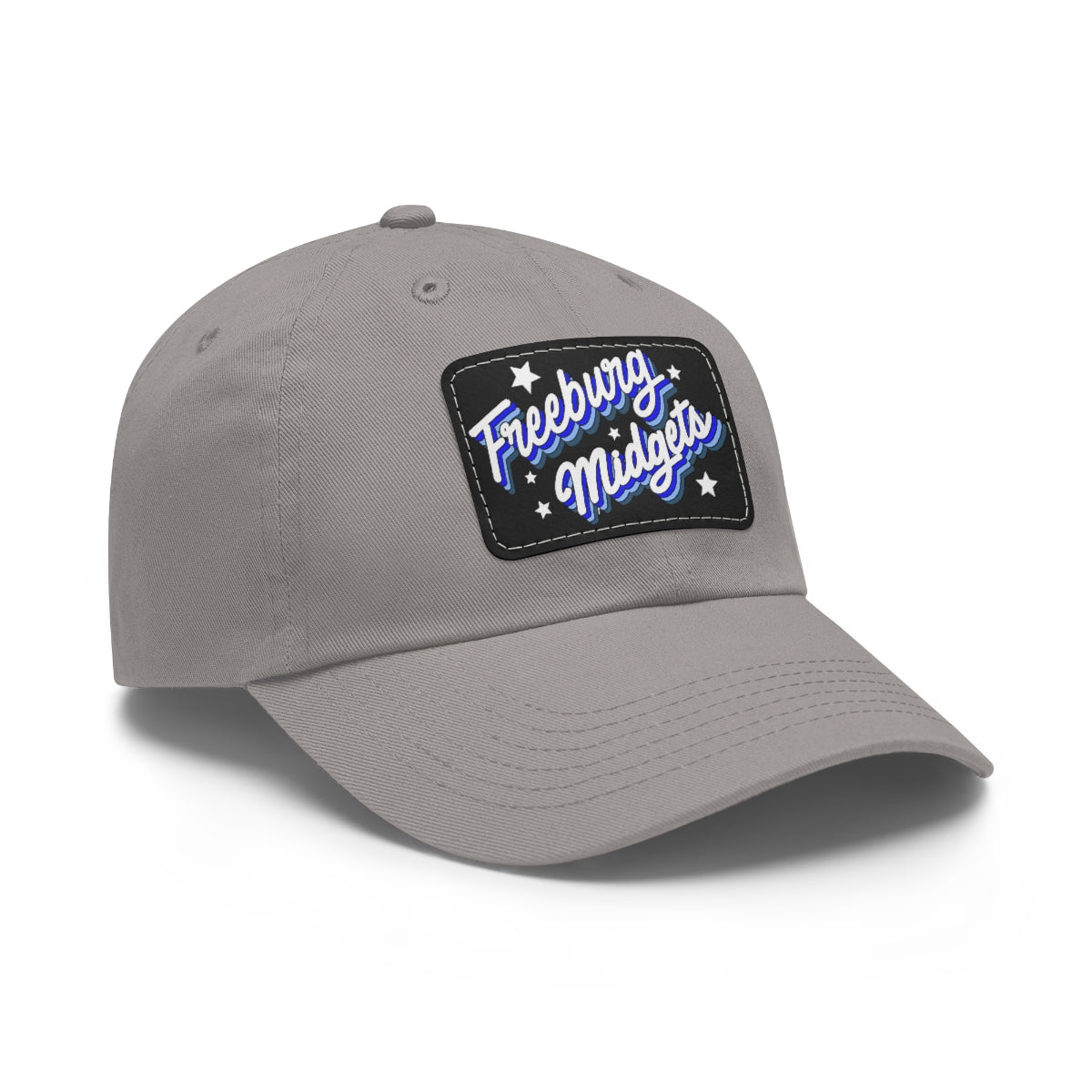 Freeburg Midget Cursive Dad Hat with Leather Patch