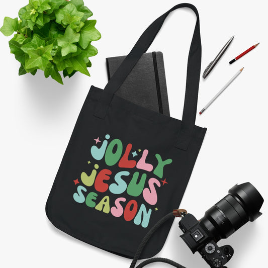 Jolly Jesus Season Organic Canvas Tote Bag