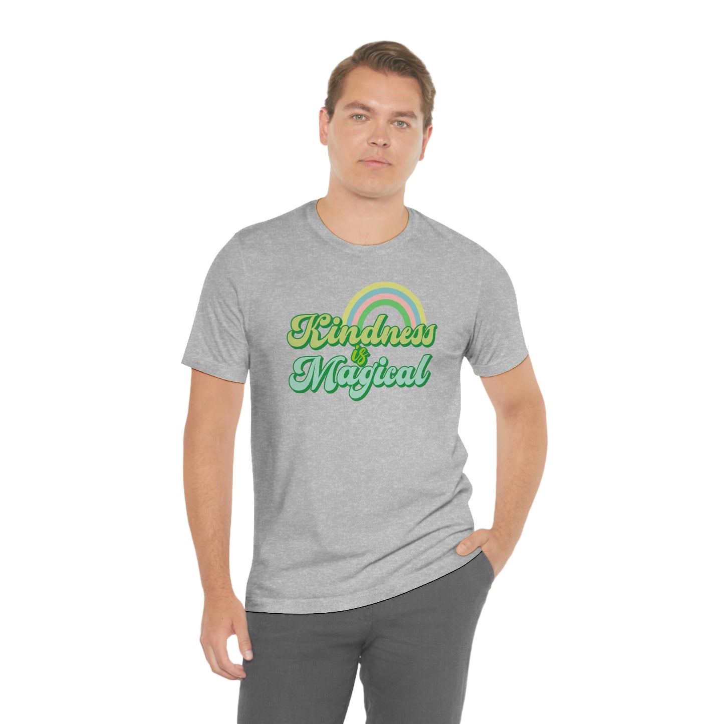 St. Patrick's Day "Kindness is Magical" - Front Side Only Unisex Jersey Short Sleeve Tee