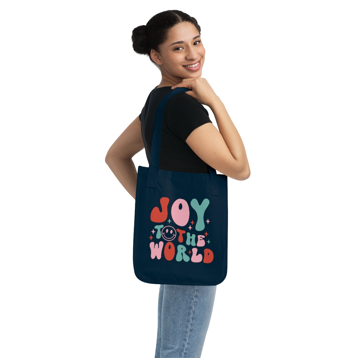 Joy to the World Organic Canvas Tote Bag