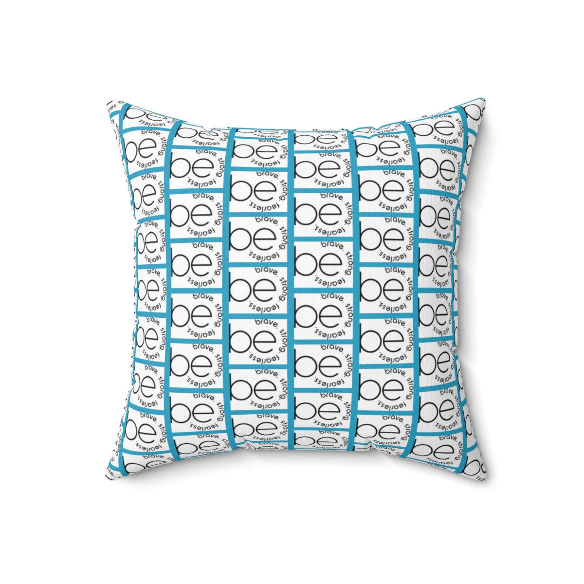 Turquoise BE ORIGINAL Pattern Spun Polyester Square Pillow