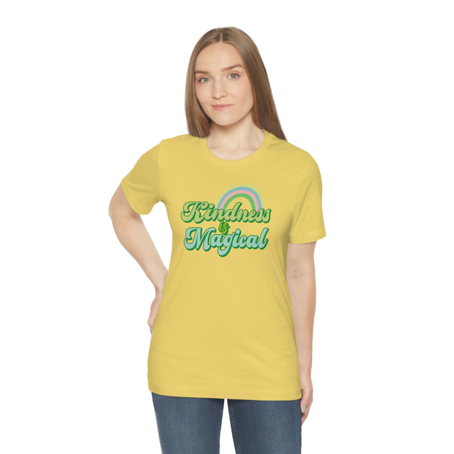 St. Patrick's Day "Kindness is Magical" - Front Side Only Unisex Jersey Short Sleeve Tee