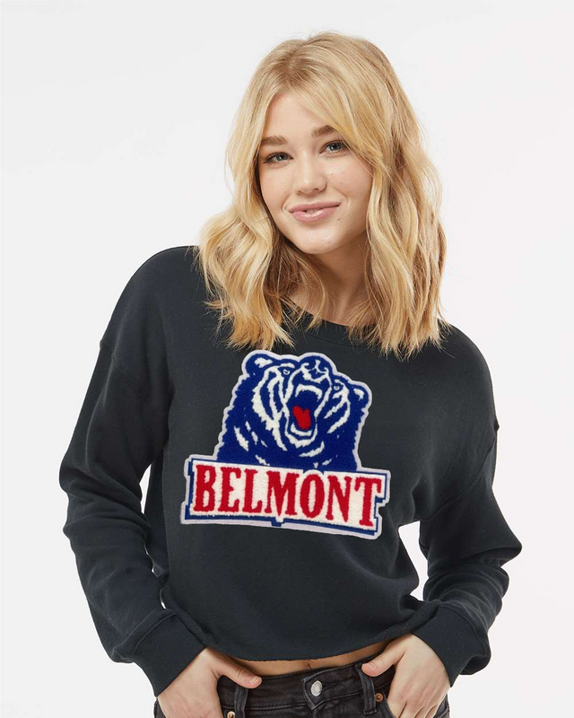 Belmont University Cropped Chenille Hoodie