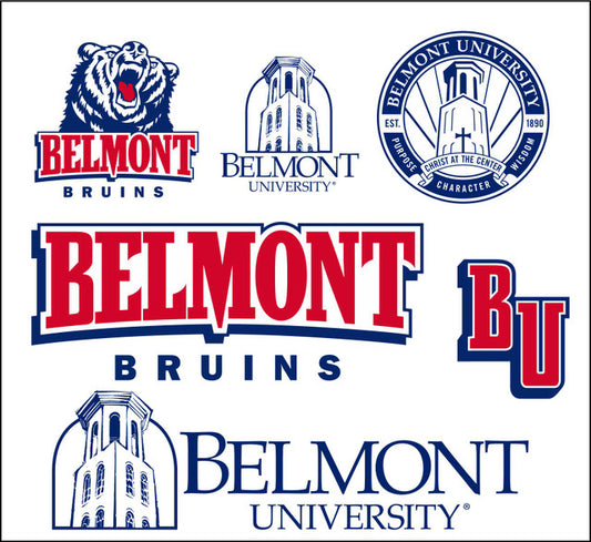 BELMONT UNIVERSITY MULTI DECAL STICKER SHEET