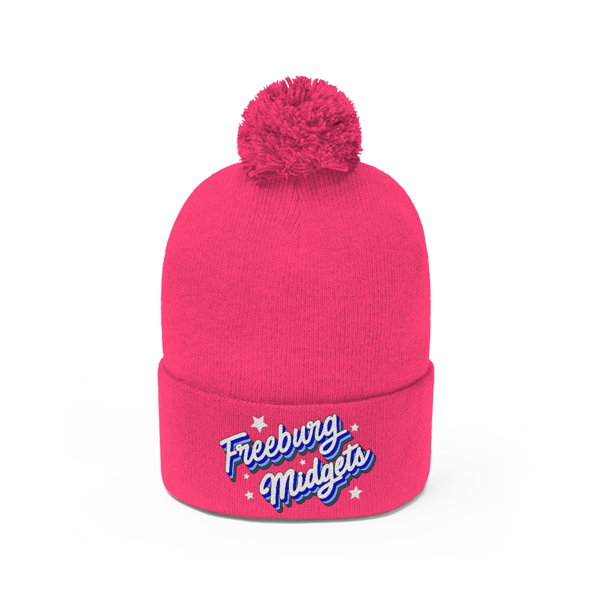 Retro Freeburg Midget Pennant Pom Pom Beanie