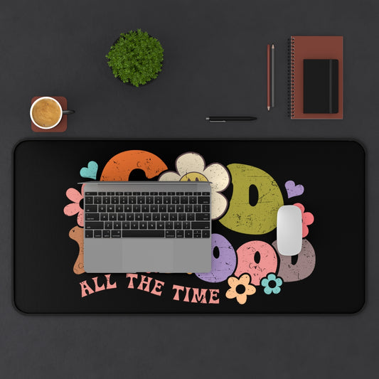 God is Good All the Time Pattern Desk Mat