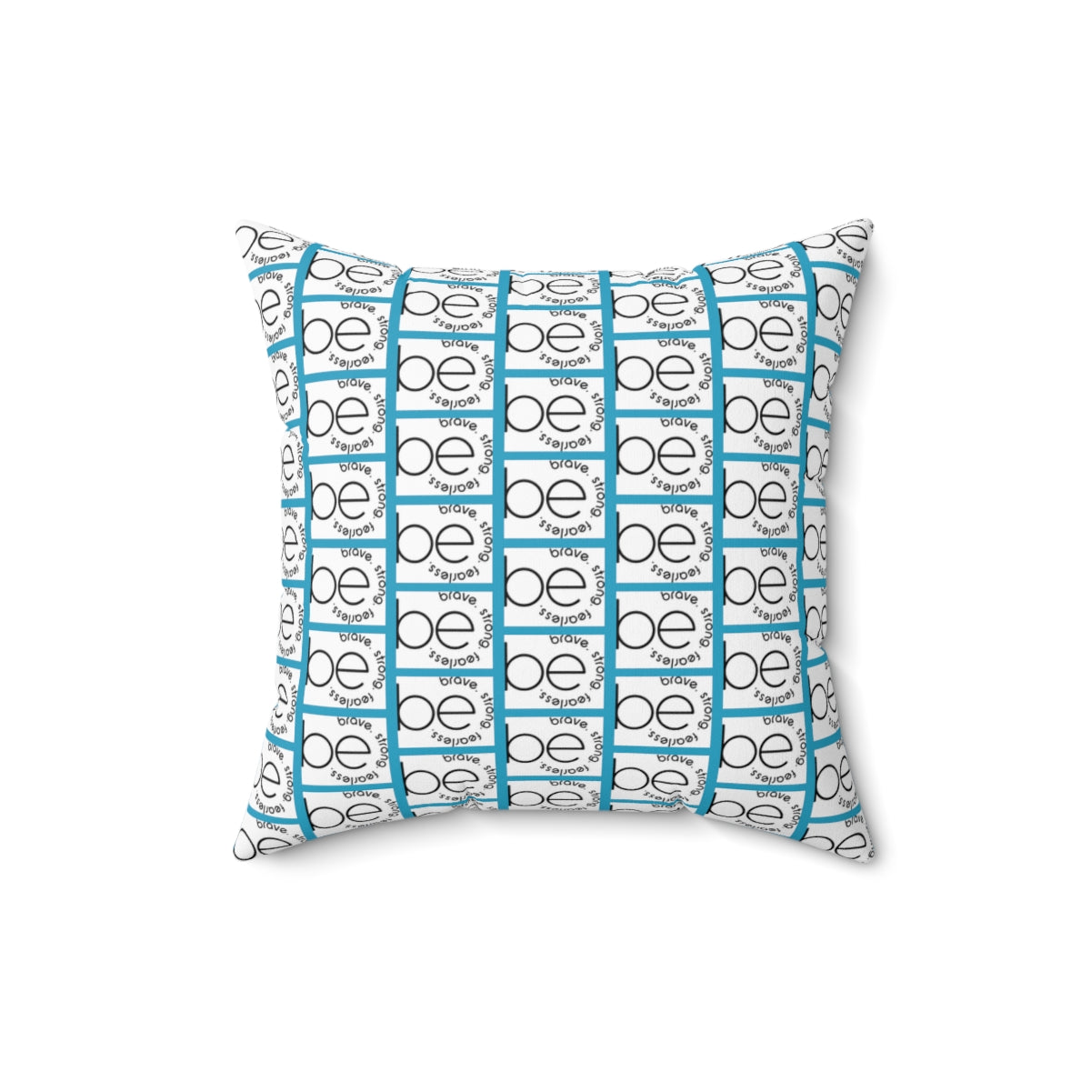 Turquoise BE ORIGINAL Pattern Spun Polyester Square Pillow