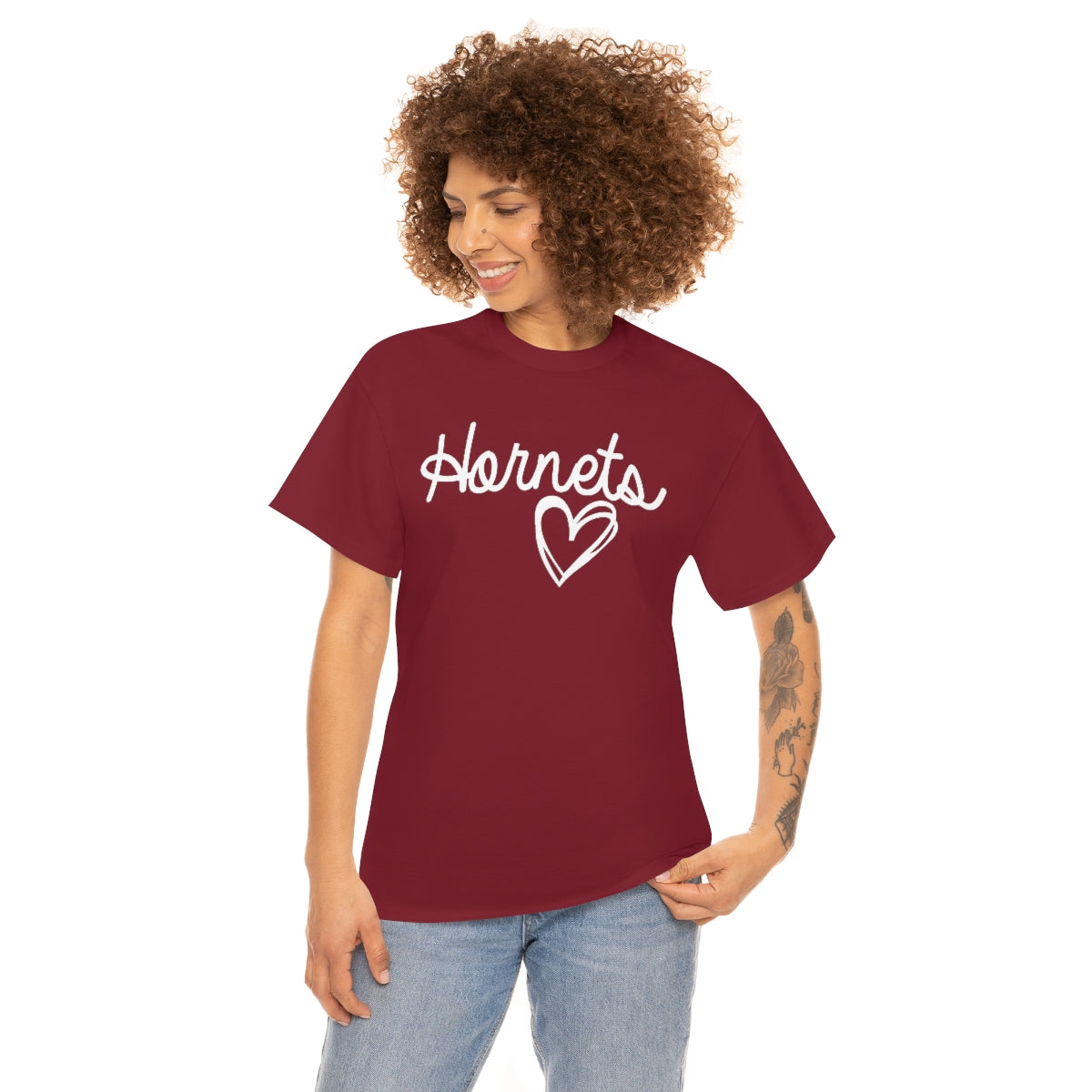 Hornet White Heart Unisex Heavy Cotton Tee