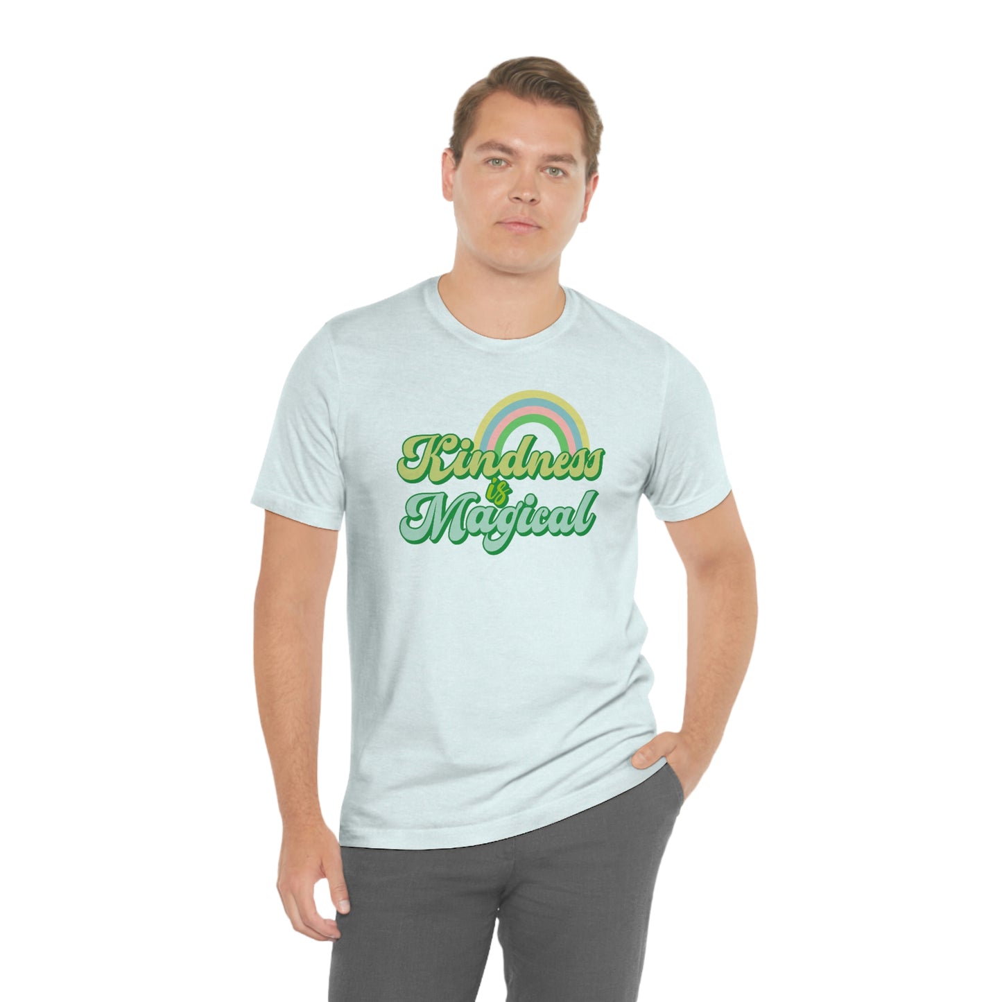 St. Patrick's Day "Kindness is Magical" - Front Side Only Unisex Jersey Short Sleeve Tee