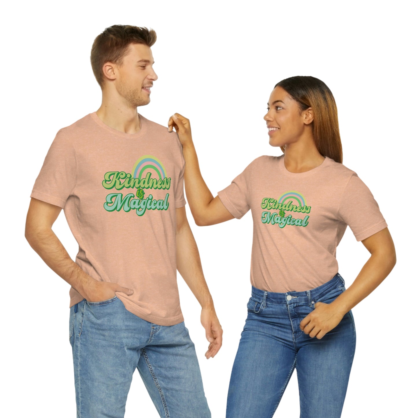 St. Patrick's Day "Kindness is Magical" - Front Side Only Unisex Jersey Short Sleeve Tee