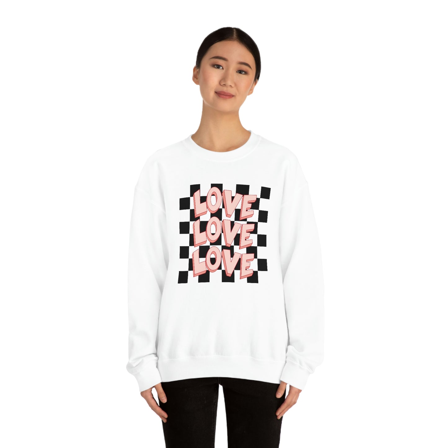 "Love Love Love" Unisex Heavy Blend™ Crewneck Sweatshirt