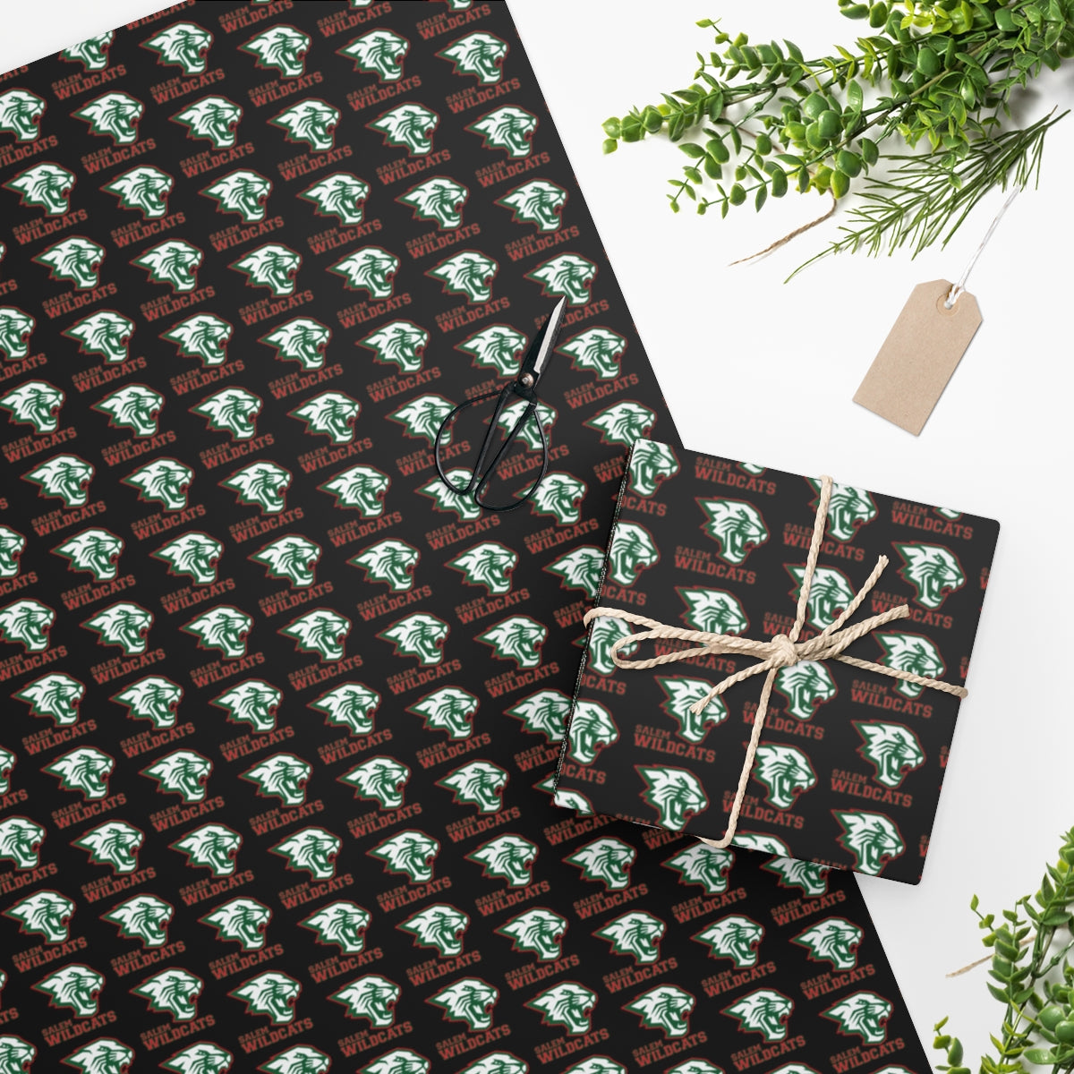 Salem Wildcats Black Wrapping Paper