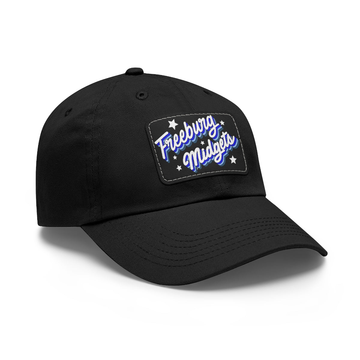 Freeburg Midget Cursive Dad Hat with Leather Patch