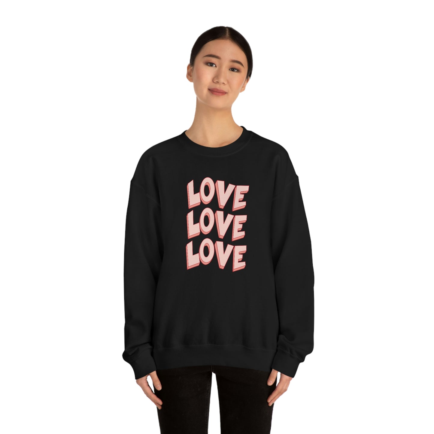 "Love Love Love" Unisex Heavy Blend™ Crewneck Sweatshirt