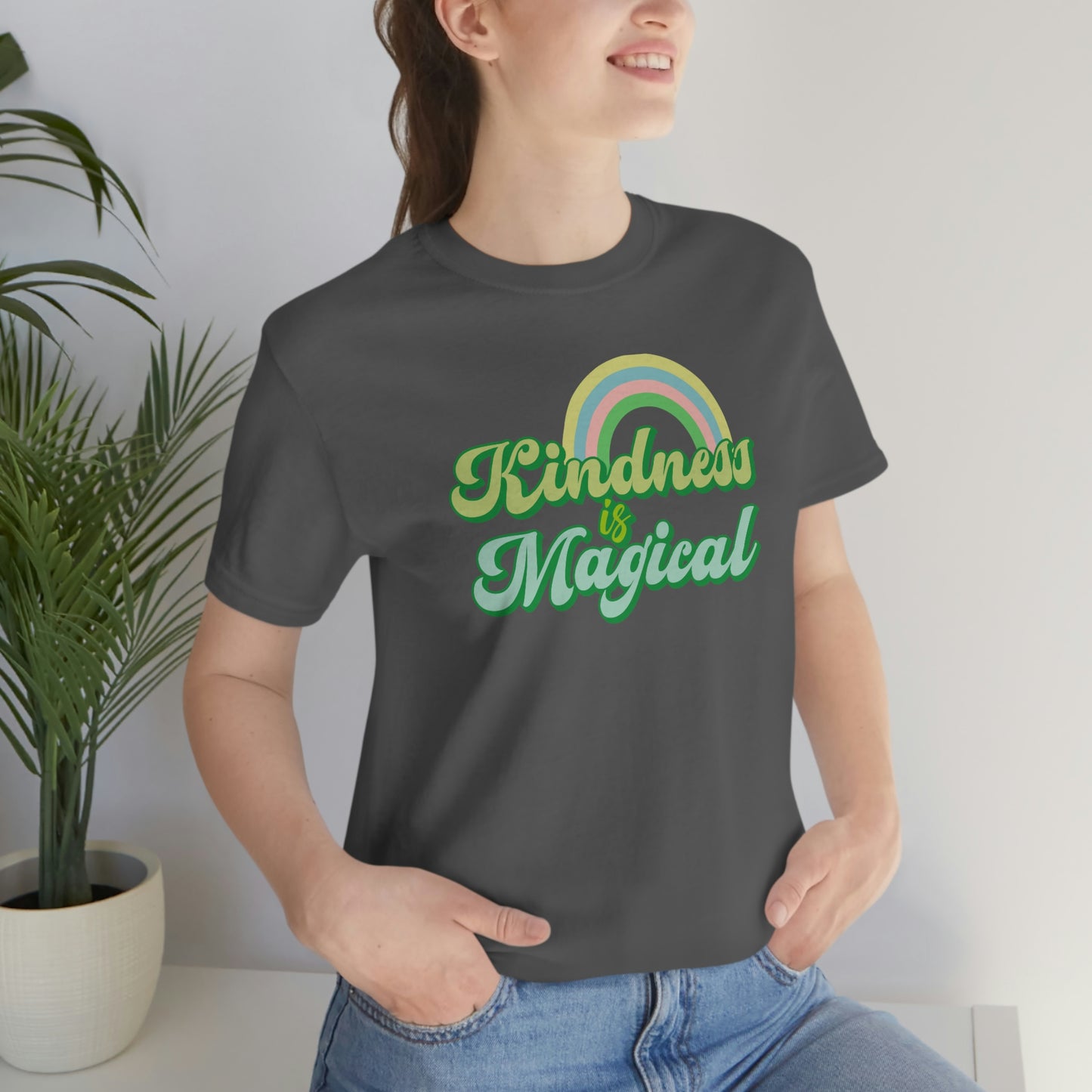 St. Patrick's Day "Kindness is Magical" - Front Side Only Unisex Jersey Short Sleeve Tee