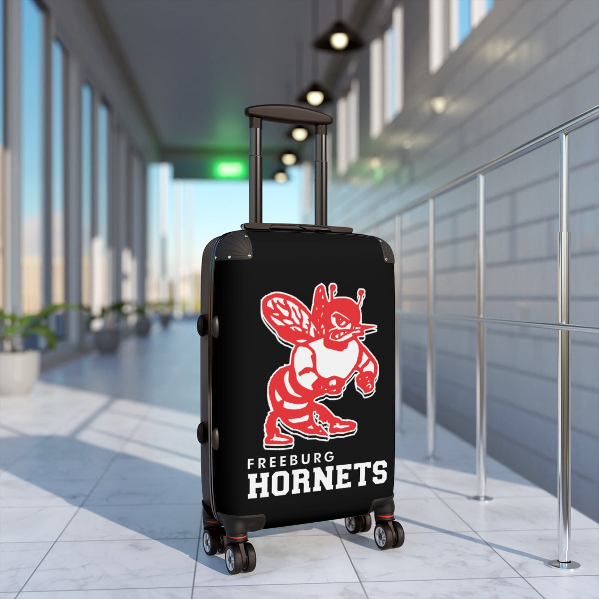 Freeburg Hornet Suitcases - Black Front/ Black Back