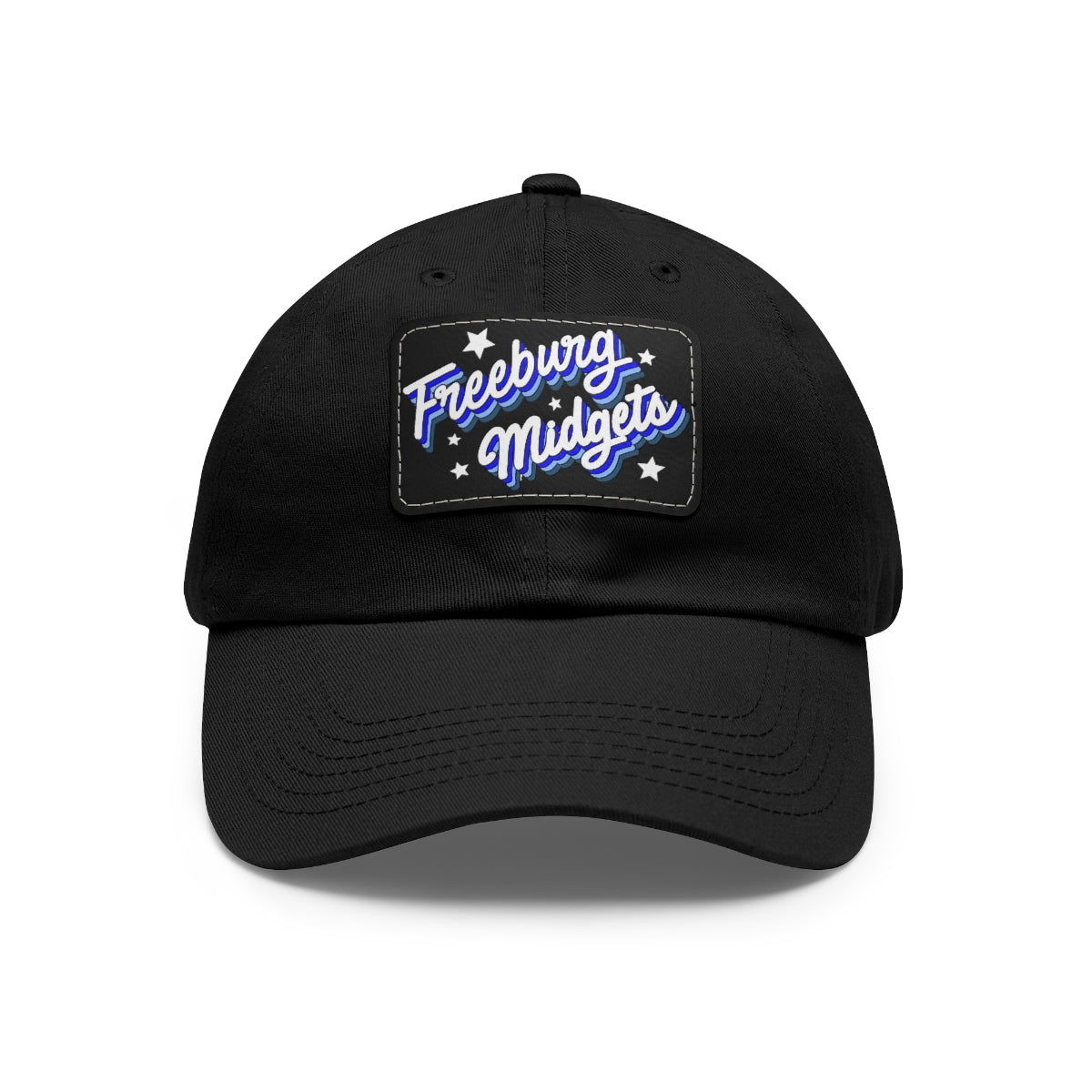 Freeburg Midget Cursive Dad Hat with Leather Patch