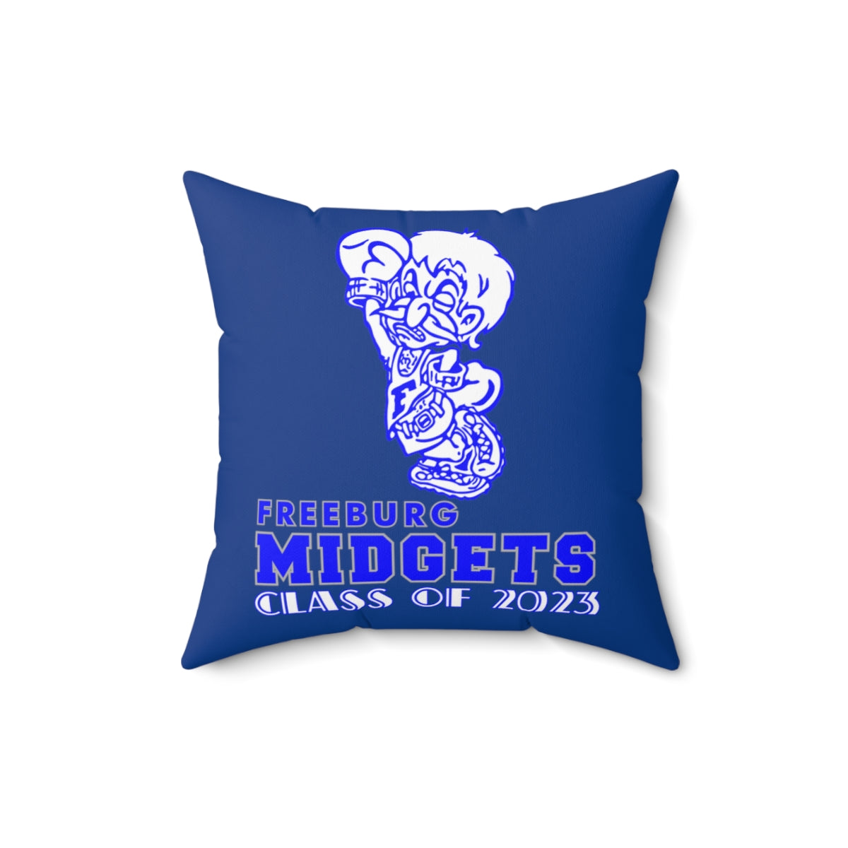 Blue Freeburg Midgets Class of 2023 Spun Polyester Square Pillow