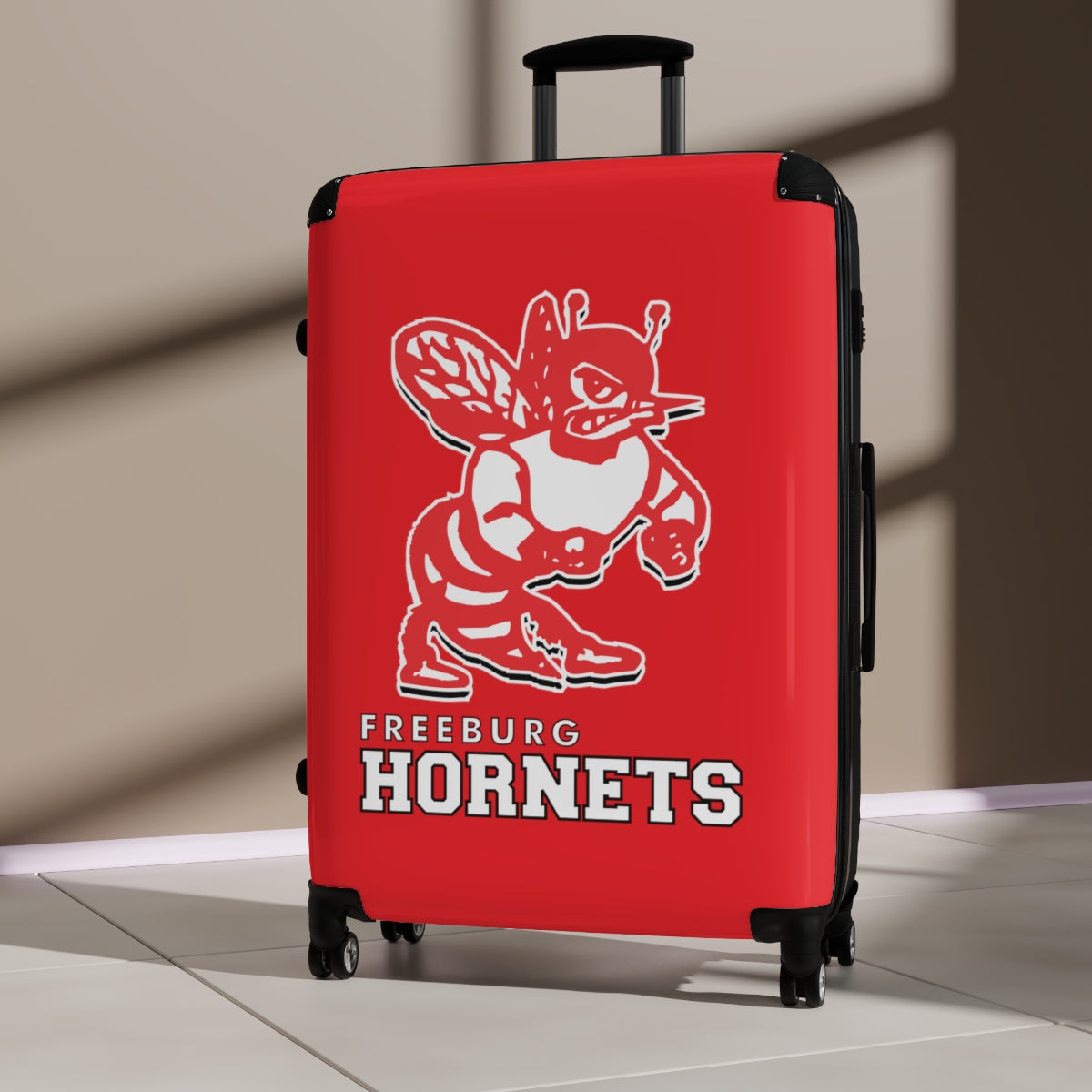 Freeburg Hornet Suitcases - Red Front/ Black Back