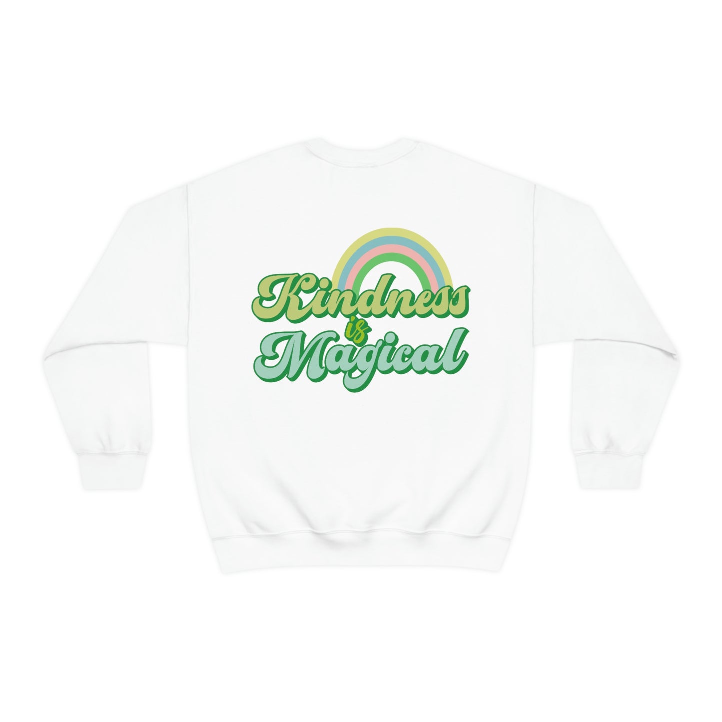 St. Patrick's Day "Kindness is Magical" Front and Back Design Unisex Heavy Blend Crewneck Sweatshirt