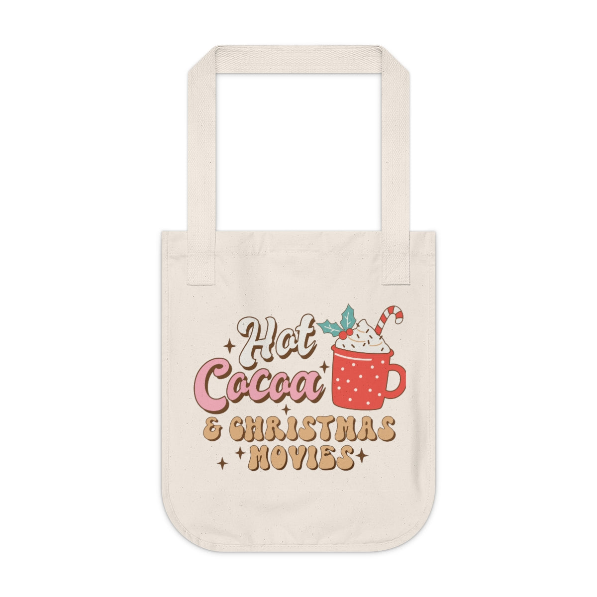 Hot Cocoa and Christmas Movies Canvas Tote Bag